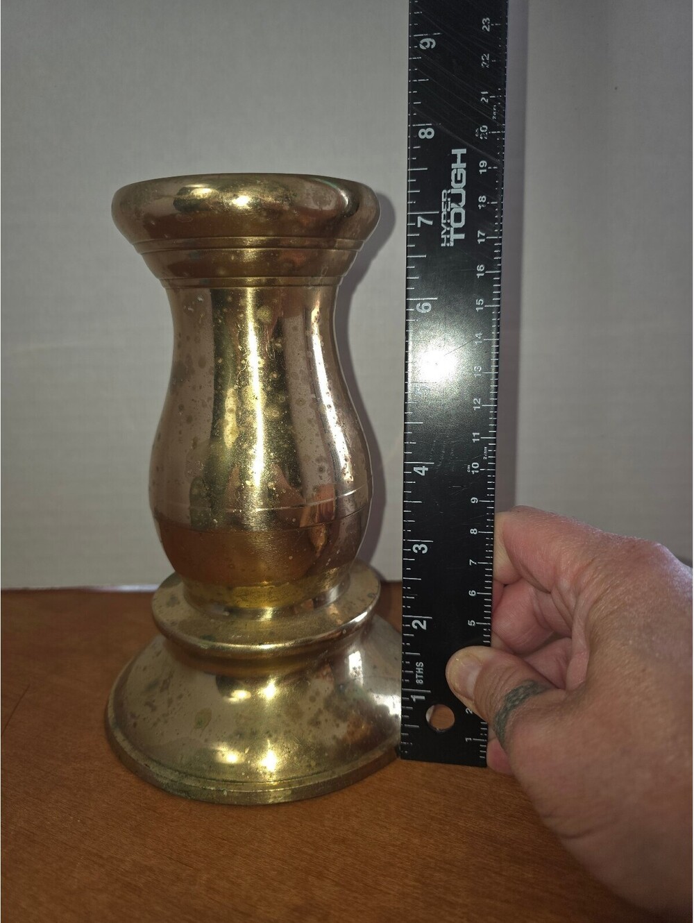 Vintage solid brass candlestick - Picture 5 of 7